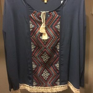 Long Sleeve Blue Shirt